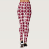 Multiple Myeloma Cancer Awareness Burgundy Plaid Leggings (Achterkant)