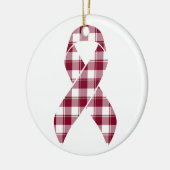 Multiple Myeloma Cancer Awareness Plaid Burgundy  Keramisch Ornament (Links)