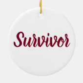 Multiple Myeloma Cancer Awareness Plaid Burgundy  Keramisch Ornament (Achterkant)