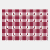 Multiple Myeloma Cancer Awareness Plaid Inpakpapier Vel (Voorkant 3)