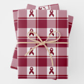 Multiple Myeloma Cancer Awareness Plaid Inpakpapier Vel (In situ)
