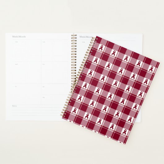 Multiple Myeloma Cancer Awareness Plaid Planner (Display)