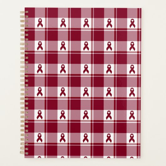 Multiple Myeloma Cancer Awareness Plaid Planner (Voorkant)