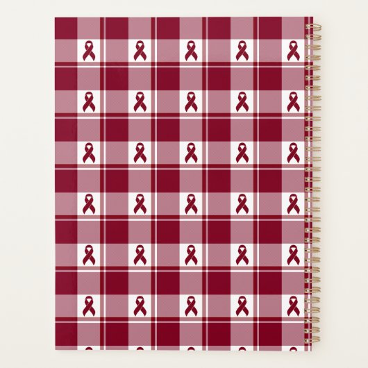 Multiple Myeloma Cancer Awareness Plaid Planner (Achterkant)