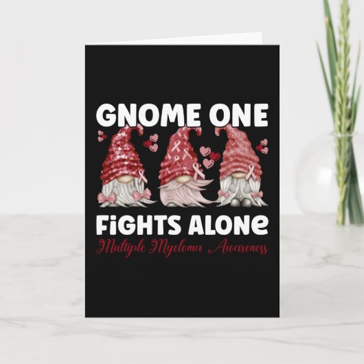 Multiple Myeloma Cancer Burgundy Ribbon Gnome Kaart (Voorkant)