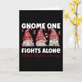 Multiple Myeloma Cancer Burgundy Ribbon Gnome Kaart (Gele Bloem)