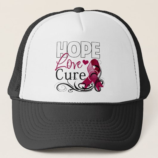 Multiple Myeloma Hope Love Cure Trucker Pet (Voorkant)