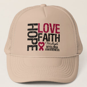 Multiple Myeloma Hope Love Faith Trucker Pet