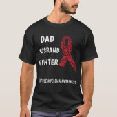 Multiple Myeloma Husband Dad Fighter T-shirt (Voorkant)