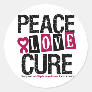 Multiple Myeloma Peace Cure Ronde Sticker