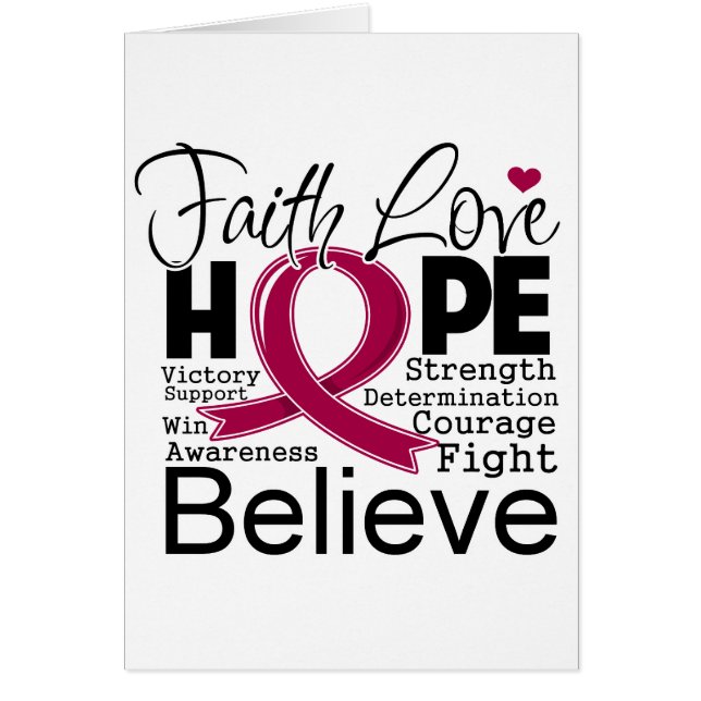 Multiple Myeloma Typographic Faith Love Hope (Voorkant)