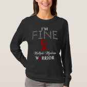 Multiple Myeloma Warrior Im Fine T-shirt (Voorkant)