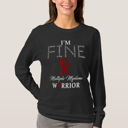 Multiple Myeloma Warrior Im Fine T-shirt (Voorkant)