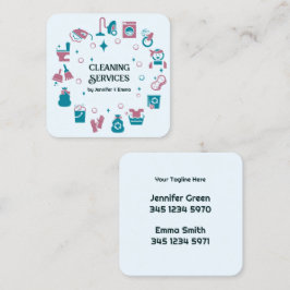 Multiple Name Cleaning Services-Visitekaartje Vierkante Visitekaartje