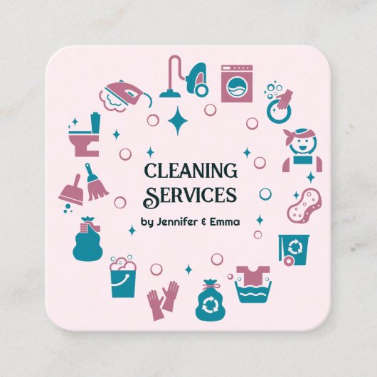 Multiple Name Cleaning Visitekaartje (Voorkant)