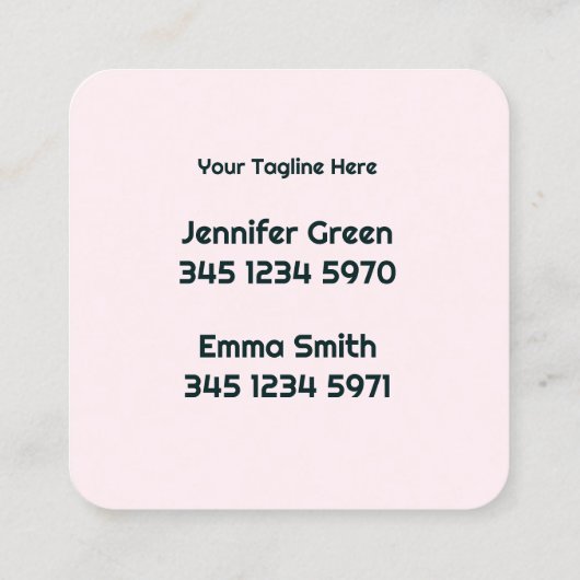 Multiple Name Cleaning Visitekaartje (Achterkant)