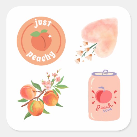 Multiple Peach Sticker Pack (Voorkant)