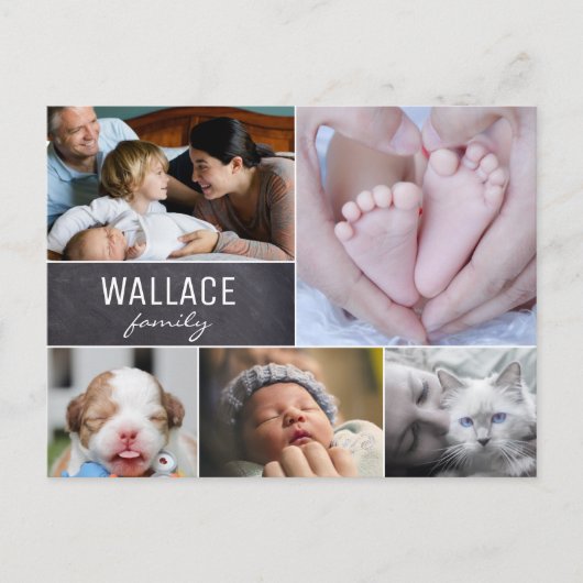 Multiple Photo Family Collage Reunion Briefkaart (Voorkant)