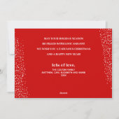 Multiple Photo Red Merry kerst Feestdagenkaart (Achterkant)