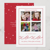 Multiple Photo Valentijnsdag Family Feestdagenkaart (Voorkant / Achterkant)