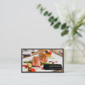 Multiple photos chef caterer food professional visitekaartje (Staand voorkant)
