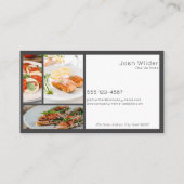 Multiple photos chef caterer food professional visitekaartje (Achterkant)