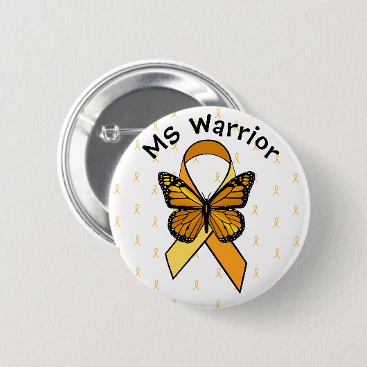 Multiple sclerose Awareness Butterfly Button (Voorkant /achterkant)