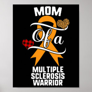 Multiple Sclerose Awareness Leopard Buffalo Plaid Poster