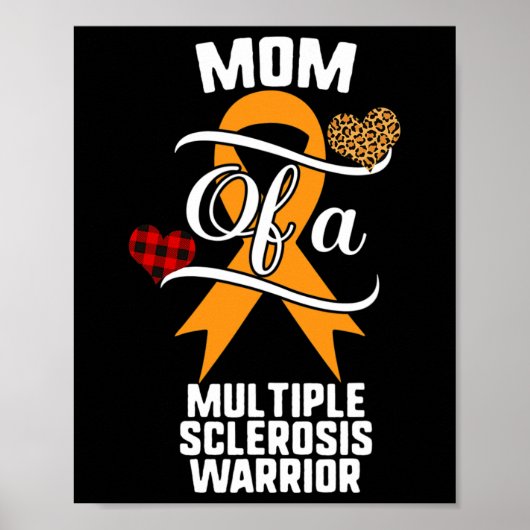Multiple Sclerose Awareness Leopard Buffalo Plaid Poster (Voorkant)