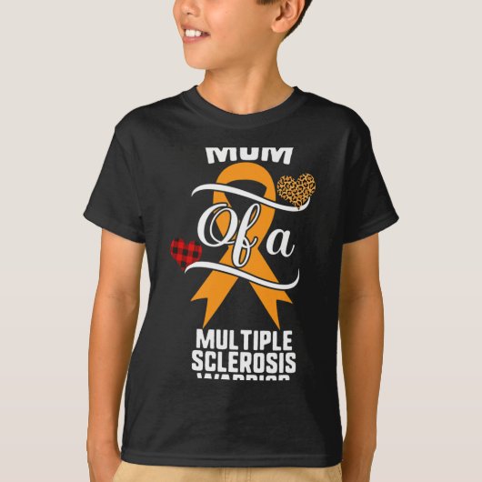Multiple Sclerose Awareness Leopard Buffalo Plaid T-shirt (Voorkant)