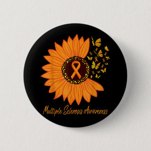 Multiple Sclerose Awareness Lint Bloem MS Butt Ronde Button 5,7 Cm