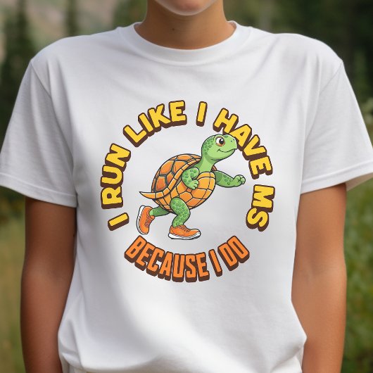 Multiple Sclerose Awareness, MS krijger, hardloper Tri-Blend Shirt