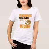 Multiple Sclerose Awareness, MS-krijger, hardloper Tri-Blend Shirt (Voorkant)