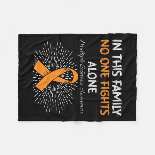 Multiple Sclerose Awareness Ondersteuning Oranje l Fleece Deken (Voorkant (Horizontaal))