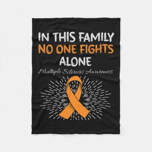 Multiple Sclerose Awareness Ondersteuning Oranje l Fleece Deken (Voorkant)