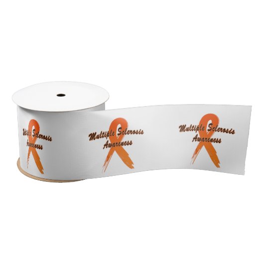 Multiple Sclerose Awareness Ribbon of Hope 3" Satijnen Lint (Spoel)