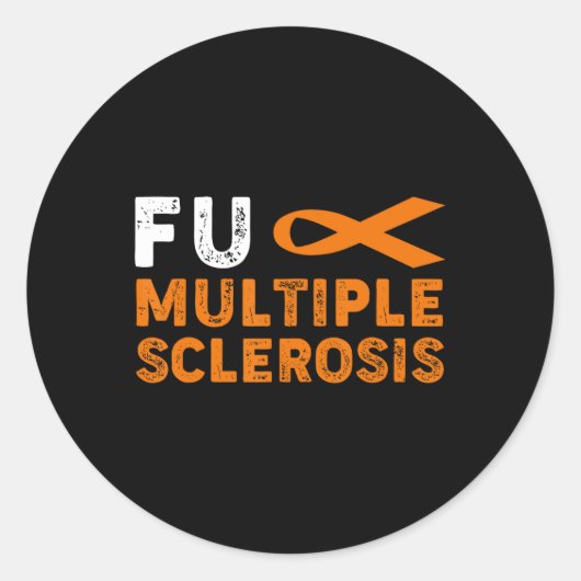 Multiple Sclerose Awareness Support Survivor Ronde Sticker (Voorkant)