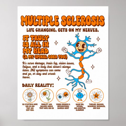 Multiple Sclerose bewustzijn irriteert me Ms Poster (Voorkant)