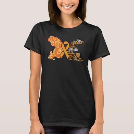 Multiple Sclerose bewustzijn MS Warrior Ik Doe T-shirt (Voorkant)