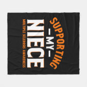 Multiple sclerose bewustzijn ondersteunen mijn nic fleece deken (Voorkant (Horizontaal))