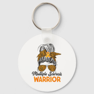 Multiple Sclerose Bewustzijn Warrior Rommelige Kno Sleutelhanger
