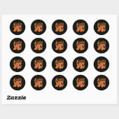 Multiple Sclerose Bling Oranje Lint Bewust Ronde Sticker (Vel)