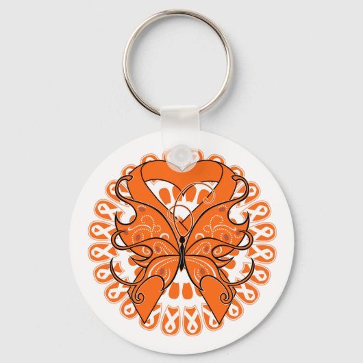 Multiple sclerose Butterfly Circle of Ribbons Sleutelhanger (Voorkant)