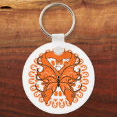 Multiple sclerose Butterfly Circle of Ribbons Sleutelhanger (Voorkant)