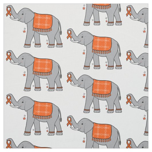 Multiple sclerose Elephant of Awareness and Hope Stof (Swatch)