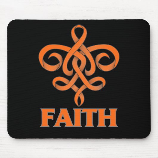 Multiple Sclerose Faith Fleur de Lis Ribbon Muismat (Voorkant)