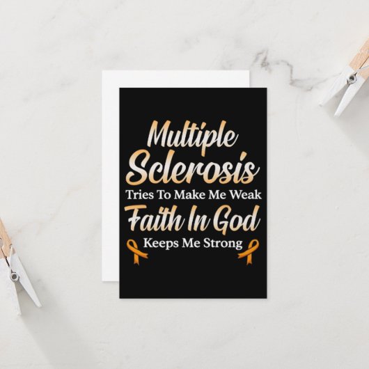 Multiple Sclerose Gift Kaart (Voorkant / Achterkant in situ)