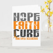 Multiple Sclerose HOPE FAITH CURE Kaart (Gele Bloem)