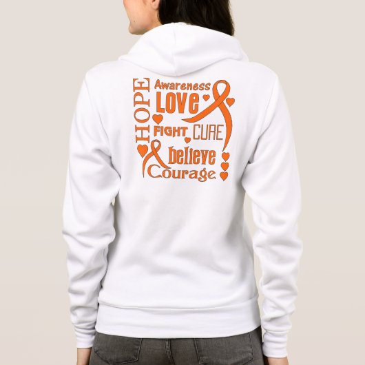 Multiple Sclerose Hope Words Collage Hoodie (Achterkant)