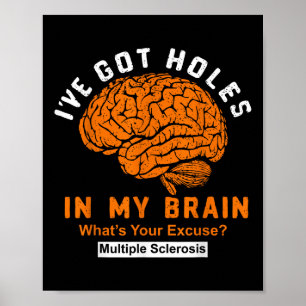 Multiple sclerose Ik heb gaten in mijn hersenen, M Poster